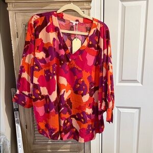 Jodifl Vibrant Multicolor Women's Top, very oversized